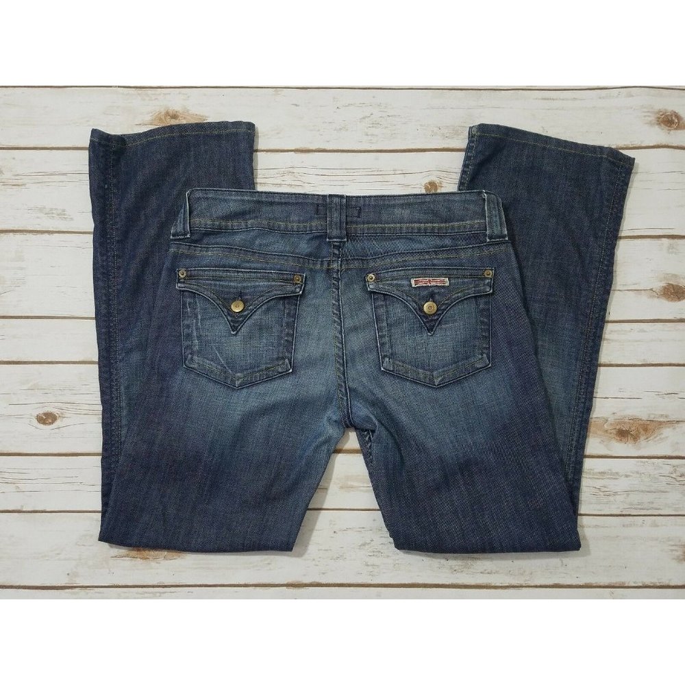 Hudson Slim Straight Medium Wash Blue Denim Cotton Jeans Size 31